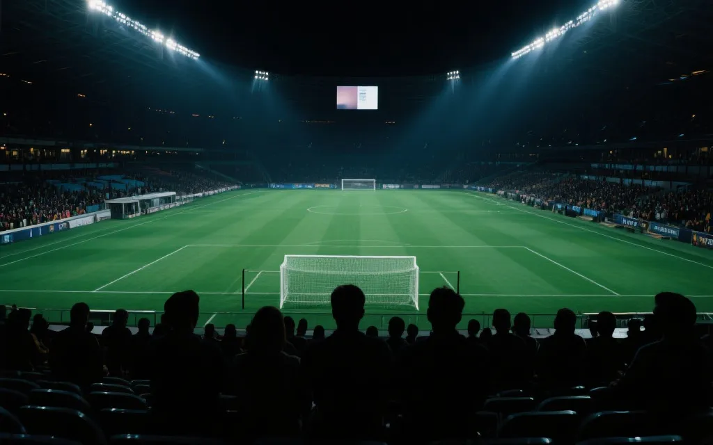 夜色中球场看台与加拿大球迷剪影，主场氛围